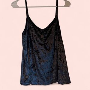 Elegant Black Velvet Women's Top